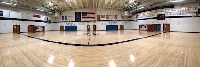 HS gym panoramic view