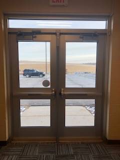 high school exterior door