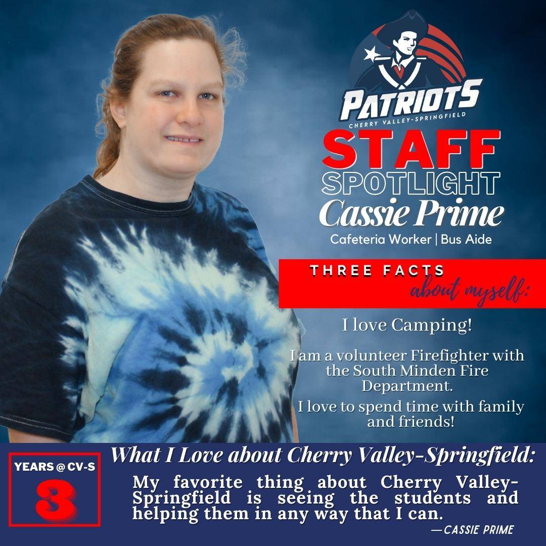 Staff Spotlight: Cassie Prime