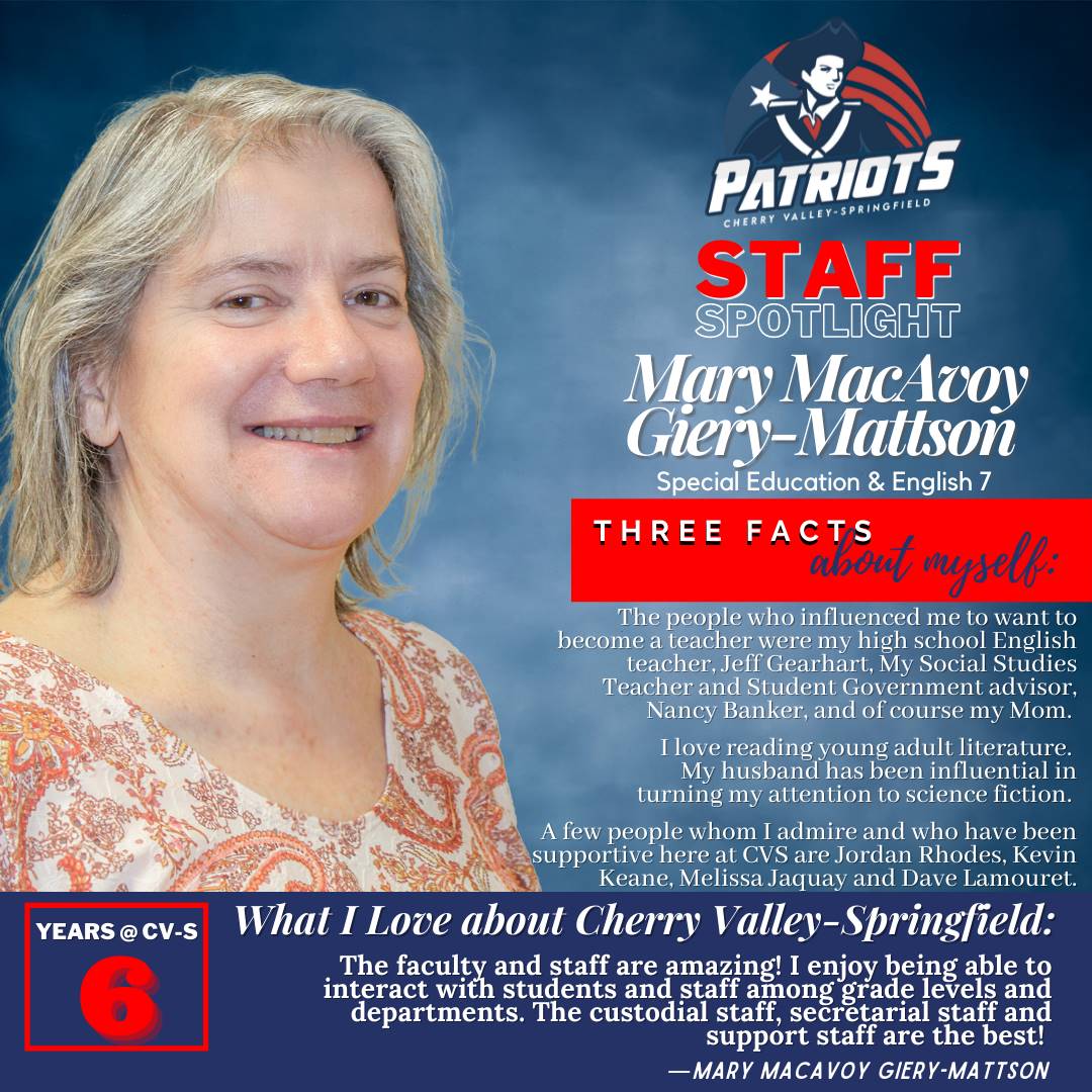 Staff Spotlight: Mary MacAvoy Giery-Mattson